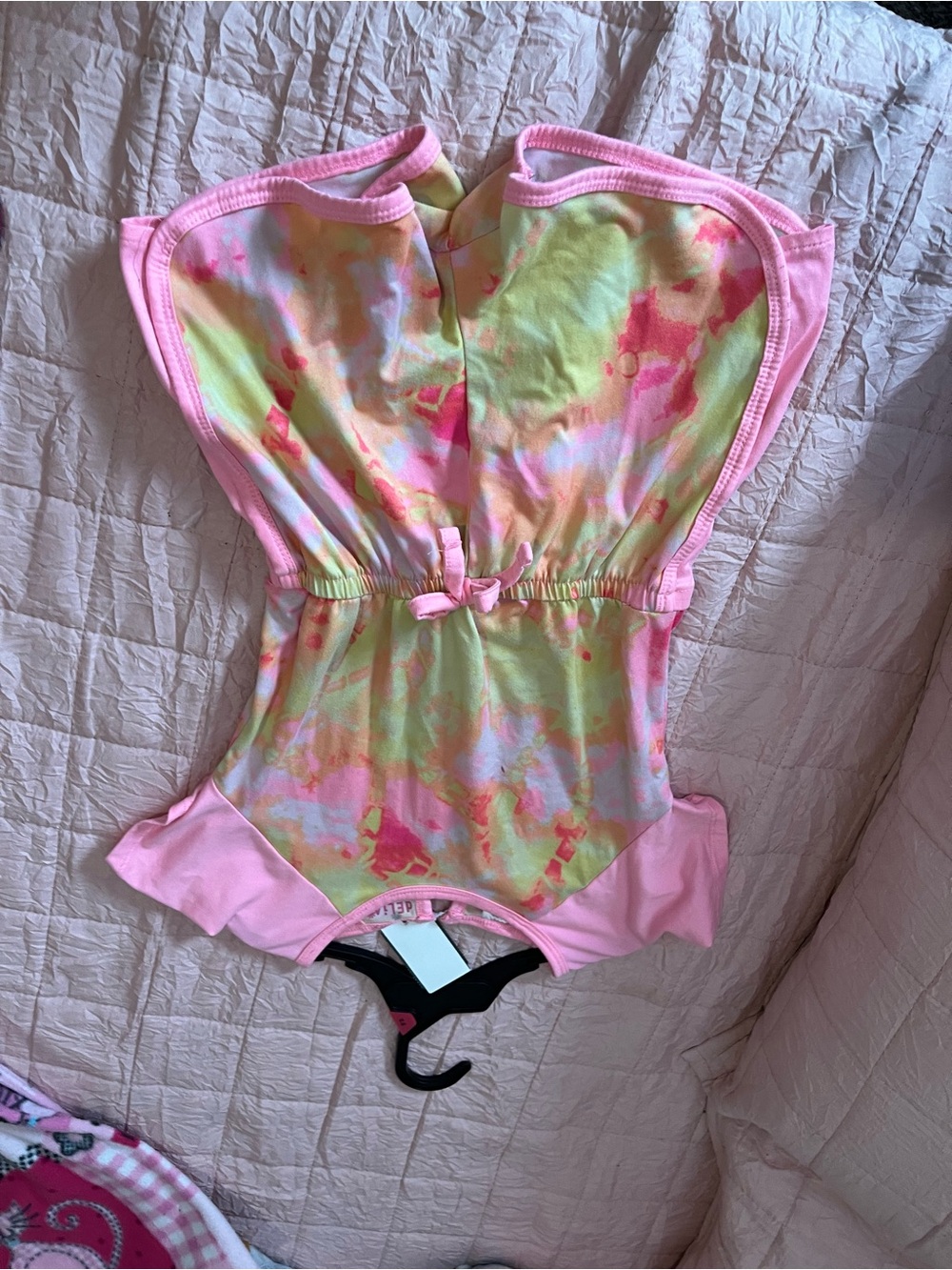 dELiA*s Pastel Tie-Dye Pink One-Piece Swimsuit